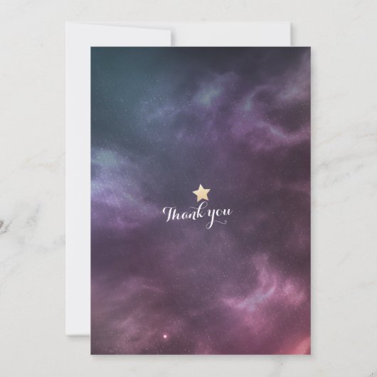 ウェディング日付シックな星の空の星座を保存 セーブザデート (裏面)