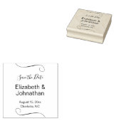 ウェディング日付スクリプトの保存エレガント文字テンプレート ラバースタンプ (押印)