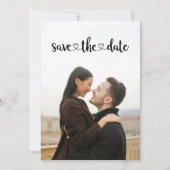 ウェディング日付テンプレートを写真と一緒に保存 招待状 (正面)