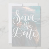 ウェディング日付テンプレートを写真と一緒に保存 招待状 (正面)