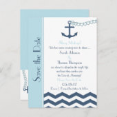 ウェディング日付ポストカードの保存航海の- 案内ポストカード (正面/裏面)