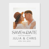 ウェディング日付マグネットを写真と一緒に保存 (正面)