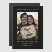 ウェディング日付保存カスタム写真アウトドア マグネット招待状 (正面/裏面)