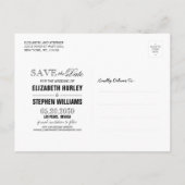 ウェディング日付保存フローラ羽ブルゴーニュ赤 案内ポストカード (裏面)