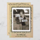 ウェディング日付保存写真テンプレート セーブザデート (正面/裏面)