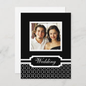 ウェディング日付保存写真テンプレート 案内ポストカード (正面/裏面)