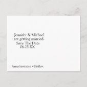 ウェディング日付保存写真テンプレート 案内ポストカード (裏面)