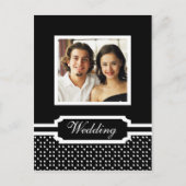ウェディング日付保存写真テンプレート 案内ポストカード (正面)