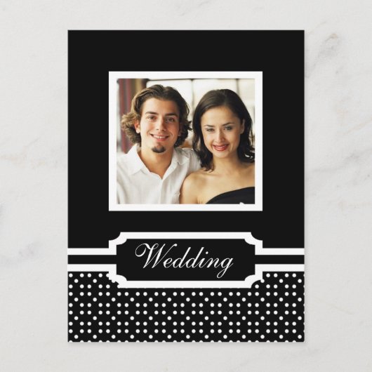 ウェディング日付保存写真テンプレート 案内ポストカード (正面)