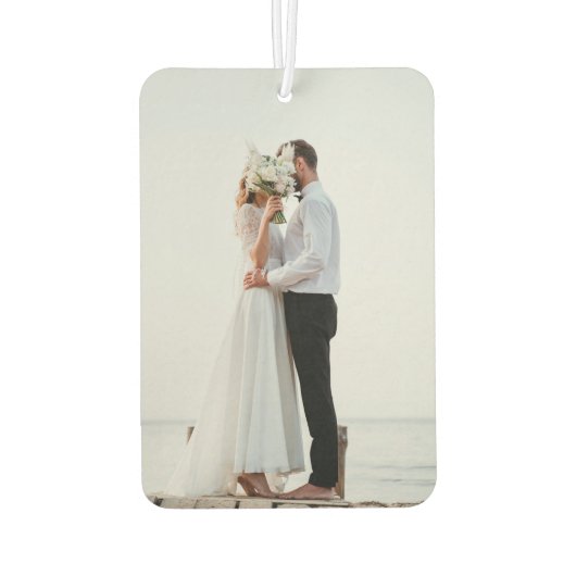 ウェディング日付保存写真 カーエアーフレッシュナー (裏面)