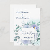 ウェディング日付保存招待状 サンキューカード (正面/裏面)