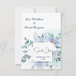 ウェディング日付保存招待状 サンキューカード