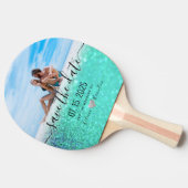 ウェディング日付保存招待状 卓球ラケット (横)