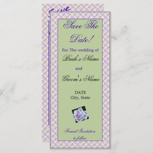 ウェディング日付写真ブックマークテンプレートの保存 (正面/裏面)