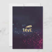 ウェディング日付水の色のフローラ羽を保存 セーブザデート (裏面)