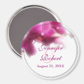 ウェディング日付磁石を保存 マグネット (正面/裏面)