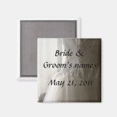 ウェディング日付磁石を保存 マグネット (正面/裏面)