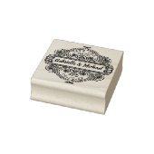 ウェディング日付華美ヴィンテージ枠カスタム保存 ラバースタンプ (スタンプ)