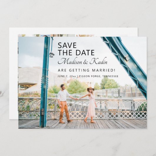 ウェディング日付4の写真を保存 招待状 (正面/裏面)