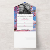 ウェディング日付RVSPの保存 オールインワン招待状 (内側)