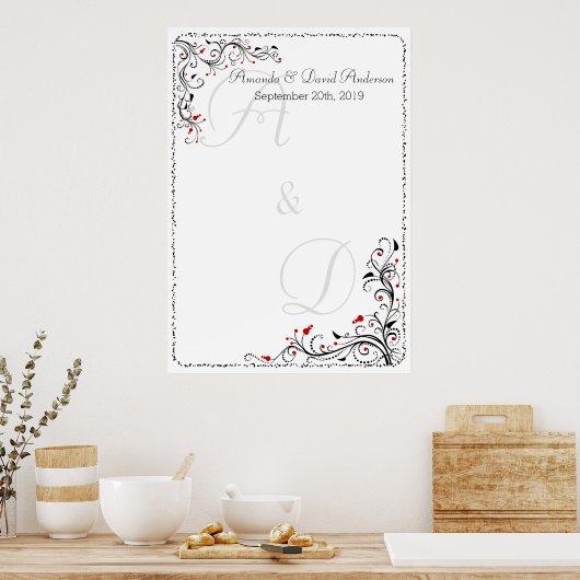 ウェディング特別イベント席次表またはゲストブック ポスター (キッチン)