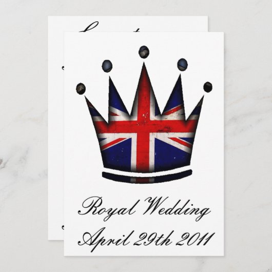 ウェディング王室のパーティー招待状 招待状 (正面/裏面)