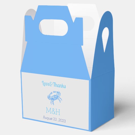 ウェディング用のヴィンテージ ブルークラブ フェイバーボックス (オープン)