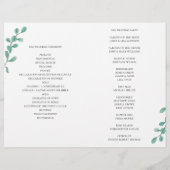 ウェディング用の鳥かごのプログラムが折り畳まれました。紫の花 (裏面)