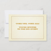 ウェディング用カスタム カーニバル入場チケット 招待状 (裏面)