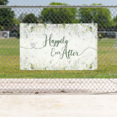 ウェディング用背景　ユーカリの葉　金ドット 横断幕 (インサイチュ)