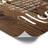 ウェディング用 ラスティックな照明のメモリーキャンドル看板 ポスター (角)