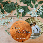 ウェディング素朴ナチュラルウッドデザインの日付を保存 招待状