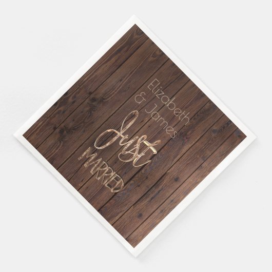 ウェディング素朴パーティブラウンカントリーたった今結婚しました (コーナー)