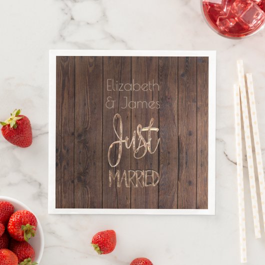 ウェディング素朴パーティブラウンカントリーたった今結婚しました (インサイチュ)