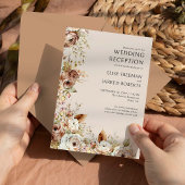 ウェディング素朴レセプションのみ国フローラ 招待状