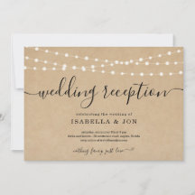 ウェディング素朴レセプションのみ招待状