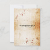 ウェディング素朴レセプションカードゴシック体 招待状 (裏面)