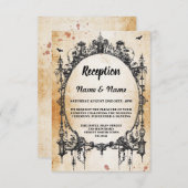 ウェディング素朴レセプションカードゴシック体 招待状 (正面/裏面)