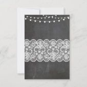 ウェディング素朴レセプションカードチョークレースライト 招待状 (裏面)