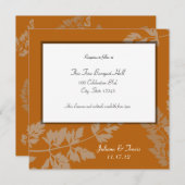 ウェディング素朴レセプションカード 招待状 (正面/裏面)