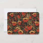 ウェディング素朴レセプションタイムラインエンクロージャカード サンキューカード (裏面)