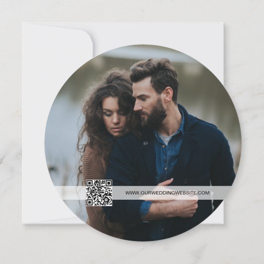 ウェディング素朴日付を保存するウェブサイトで写真 招待状 (裏面)