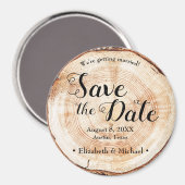 ウェディング素朴日付を保存するプリントされた木製マグネット マグネット (正面/裏面)