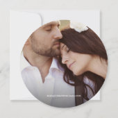 ウェディング素朴日付を保存する写真ウッドバーン 招待状 (裏面)