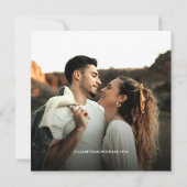 ウェディング素朴日付を保存する写真招待状ウッド 招待状 (裏面)