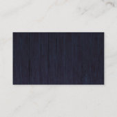 ウェディング素朴RSVPウッド結婚ズNavy Blue エンクロージャーカード (裏面)