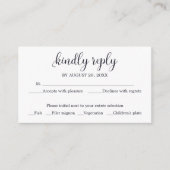 ウェディング素朴RSVPウッド結婚ズNavy Blue エンクロージャーカード (正面)