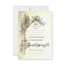 ウェディング素朴RSVPカード