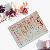 ウェディング素朴RSVP自然デザイン 出欠カード