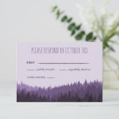 ウェディング素朴RSVP in the Mountains 出欠カード (スタンド正面)